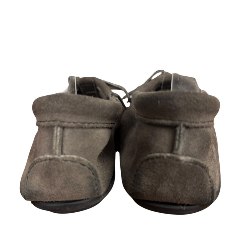 Minnetonka Moccasin Kiltie Slip On Loafers Flats Gray Suede Leather Womens 6.5 - Picture 11 of 16